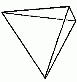 Tetrahedron simple line drawing